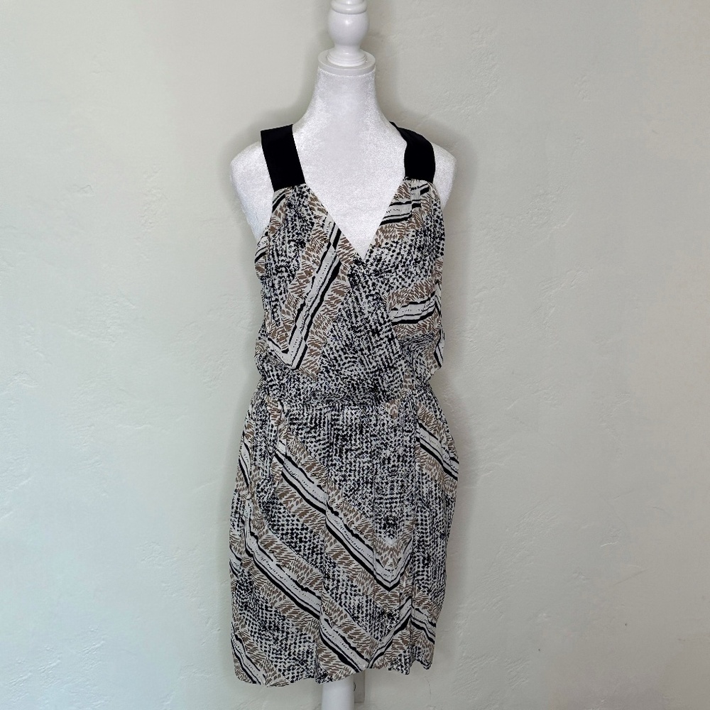 NWOT- BCBGeneration Multi Color Crisscross Strap Mini Dress with POCKETS!